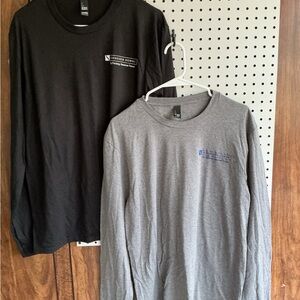 District Black and Gray Long Sleeve Tees
